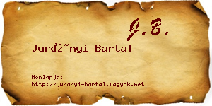 Jurányi Bartal névjegykártya